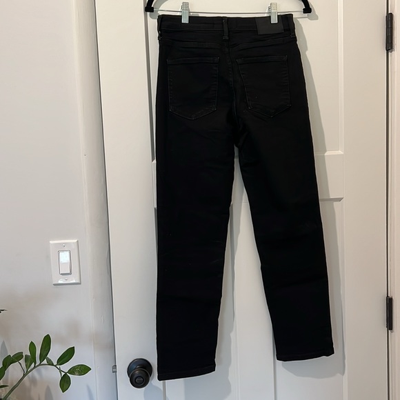 Everlane, high rise slim straight, button fly, size 29 ankle, black - Picture 2 of 3